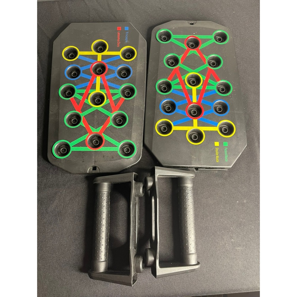 Color Coded Push Up Board System 9-in-1 Muscle Training Strength Fitness Station